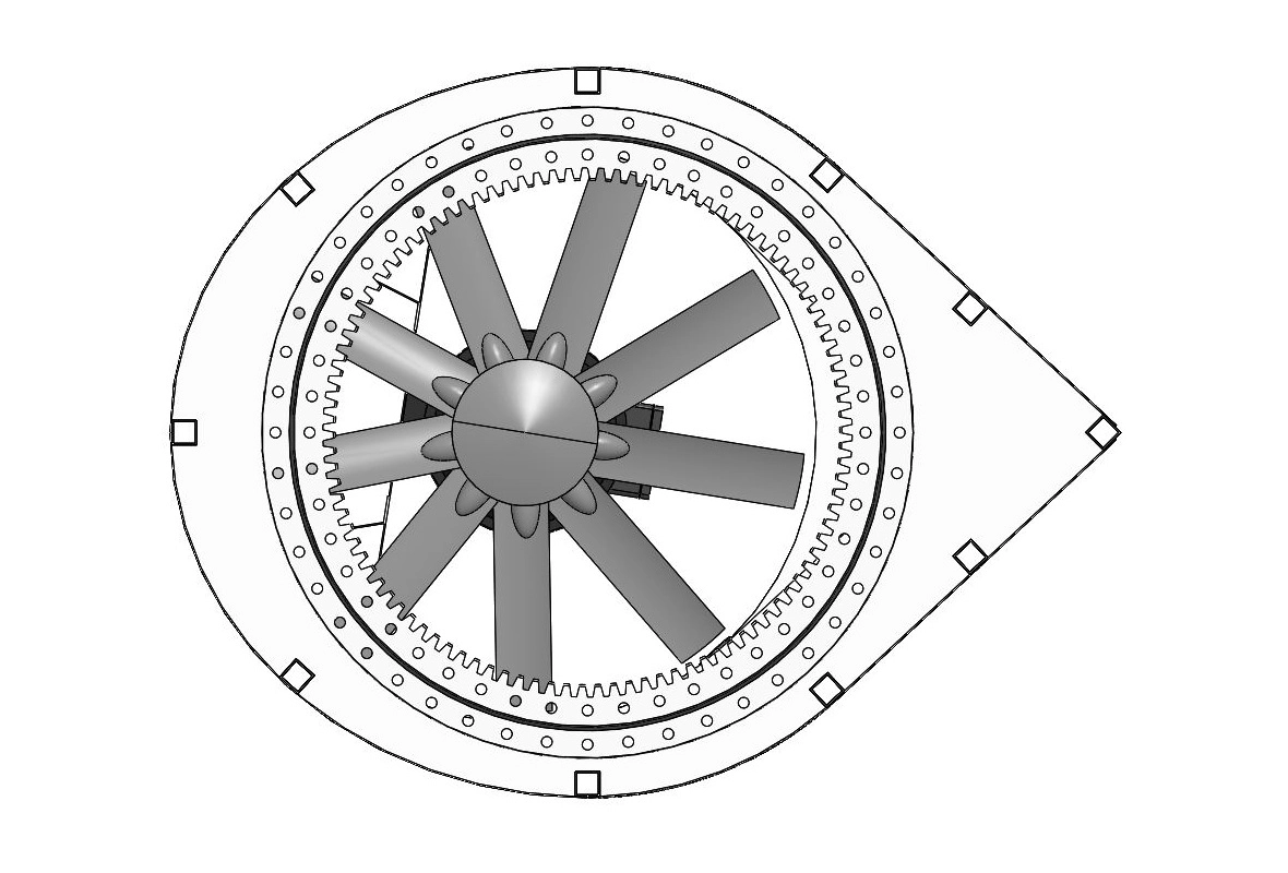 Diseño vela de succión. Vista de planta. Imagen realizada por Atreydes Ingeniería